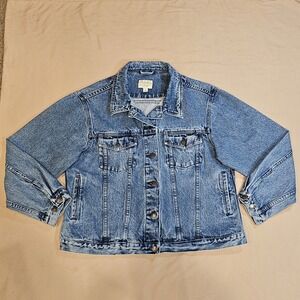 Cabela's Women's Denim Jean Jacket Button-up Pockets Size XL‎